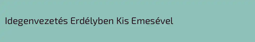Idegenvezetés Erdélyben Kis Emesével
